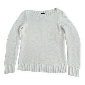 Talbots Heavy Knit Ivory Crewneck Casual Warm Sweater Women’s Size S
